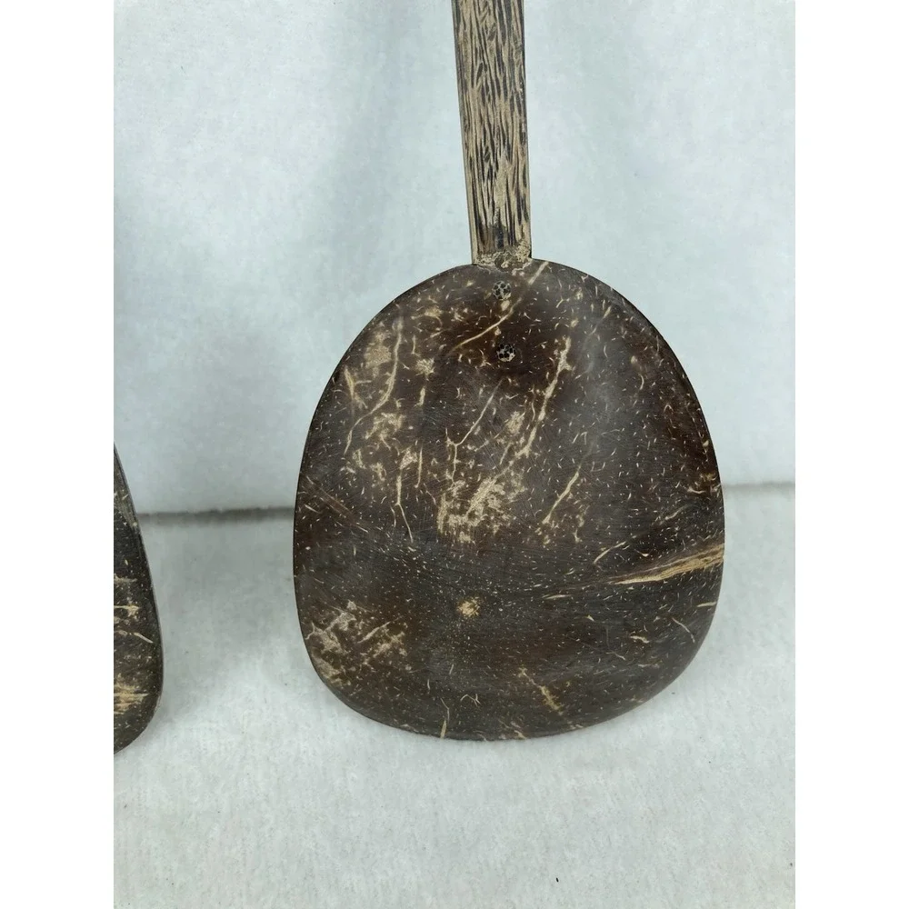 Handmade Thailand Coconut Shell Kitchen Utensil Set Ladle Slotted Turner Spatula